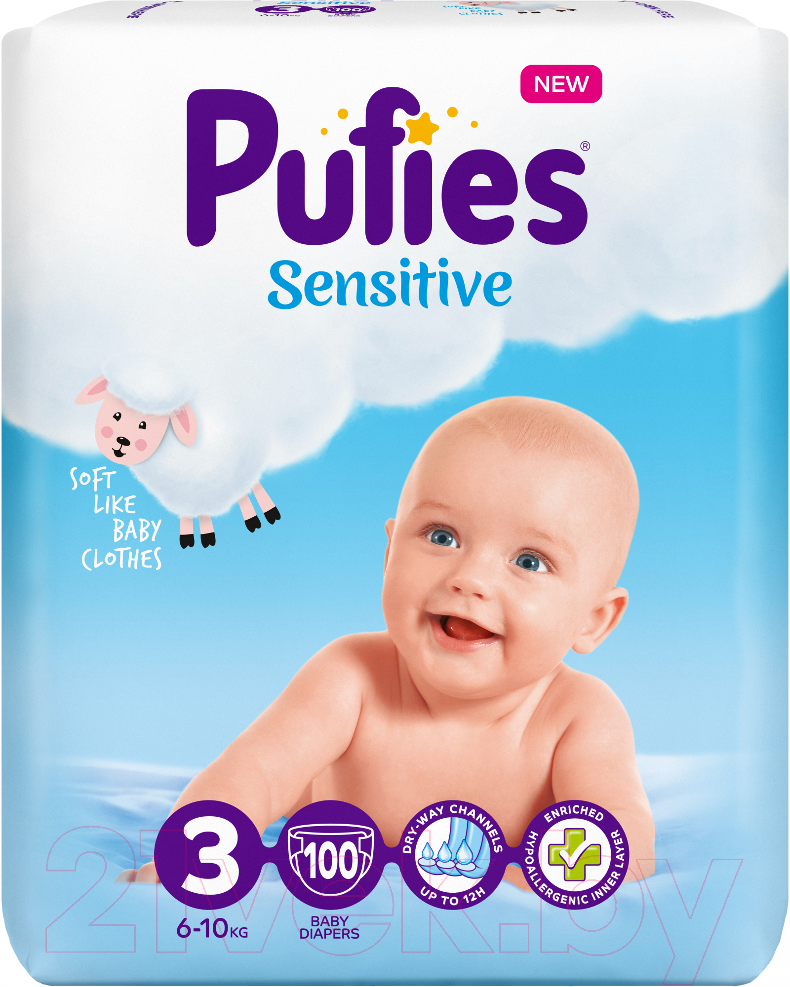 Подгузники детские Pufies Sensitive Midi 6-10кг