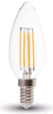 Лампа V-TAC 6 ВТ 600LM E14 2700K SKU-7423 (свеча, прозрачное стекло)