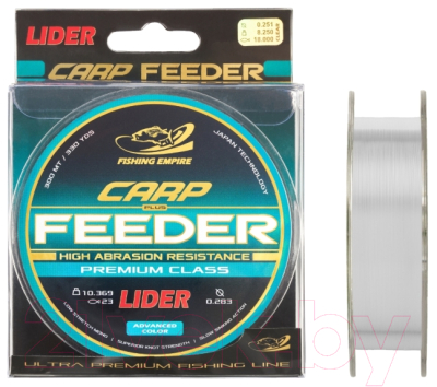 Леска монофильная Fishing Empire Lider Carp Plus Feeder Clear 0.40мм 300м / СL-040