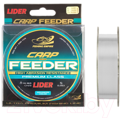 Леска монофильная Fishing Empire Lider Carp Plus Feeder Clear 0.18мм 300м / СL-018