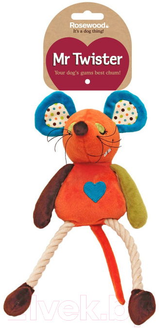 Игрушка для собак Rosewood Мышка Милли / 39020/RW (оранжевый) — фото 2