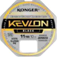 Леска плетеная Konger Kevlon X4 Black 0.25мм 150м / 250148025 - 