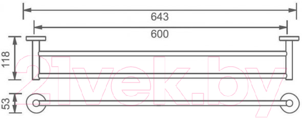 Держатель для полотенца Aquanet 4524DMB