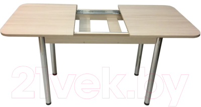 Обеденный стол Solt СТД-08 (шимо светлый/ноги круглые хром)