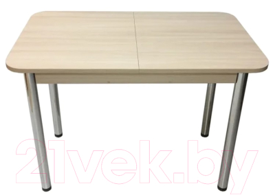 Обеденный стол Solt СТД-09 (шимо светлый/ноги круглые хром)