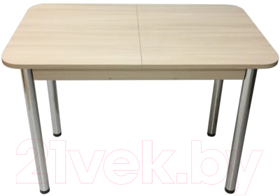 Обеденный стол Solt СТД-10 (шимо светлый/ноги круглые хром)