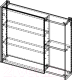 Миниатюра изображения товара Шкаф с зеркалом для ванной АВН Line 80 / 112.22