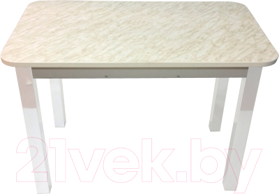Обеденный стол Solt Молли 2 (мрамор белый/ноги квадратные белые)