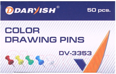 Кнопки канцелярские Darvish DV-3353 (50шт)