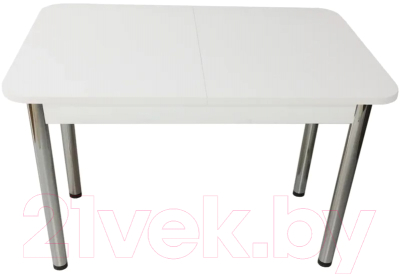 Обеденный стол Solt СТД-08 (белый/ноги круглые хром)
