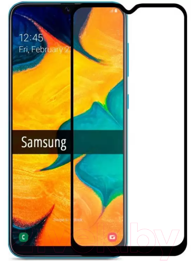 Защитное стекло для телефона Case Full Glue для Galaxy A20S (черный) — фото 1