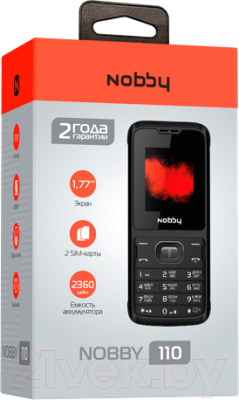 Мобильный телефон Nobby 110 (красный/черный)