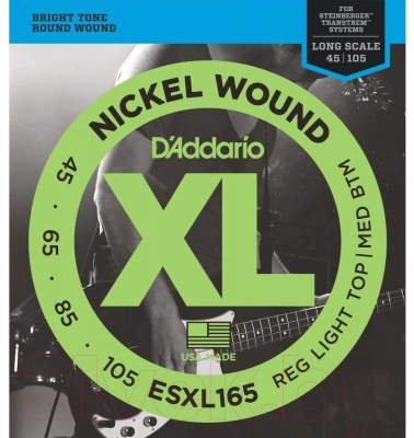 

Струны для бас-гитары D'Addario, ESXL-165