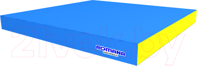 Гимнастический мат Romana 5.001.10 (голубой/желтый)