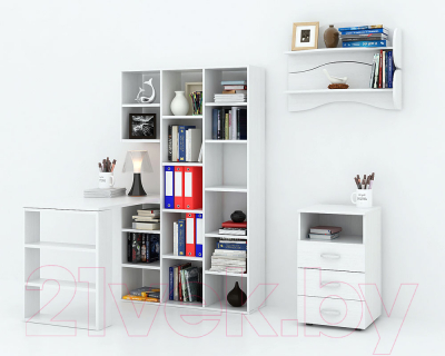 Комплект мебели для кабинета MFMaster Рикс УШ-1-02 / Рикс-1-02-БТ-16 (белый)