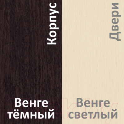 Шкаф-купе Кортекс-мебель Лагуна ШК04-00 (венге/венге светлый, левая консоль)