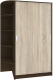 Шкаф-купе Кортекс-мебель Лагуна ШК04-00 (венге/дуб сонома, левая консоль) - 