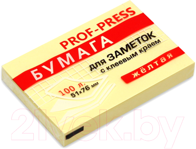 Блок для записей Проф-Пресс ЗБ-1548 (желтый)