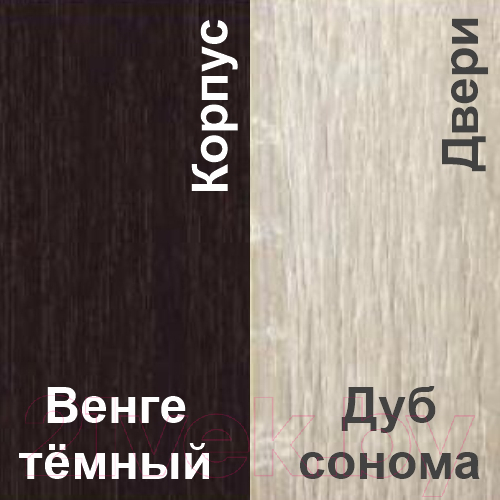 Шкаф-купе Кортекс-мебель Лагуна ШК05-00 (венге/дуб сонома, правая консоль) — фото 4
