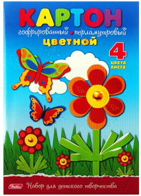 

Набор цветного картона Hatber, Летняя полянка / 4Кц4гпл 14353
