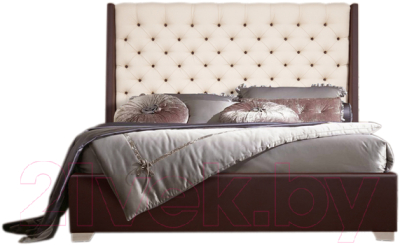 Двуспальная кровать ГрандМанар Марта МА-043.03 160x200 (стейнлесс 3004/стейнлесс 2)