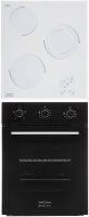 

Комплект встраиваемой техники Krona, Breve 45 BL + Delizia 45 WH