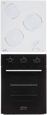 

Комплект встраиваемой техники Krona, Breve 45 BL + Delizia 45 WH