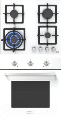 Комплект встраиваемой техники Krona Sorrento 60 WH + Calore 60 IX