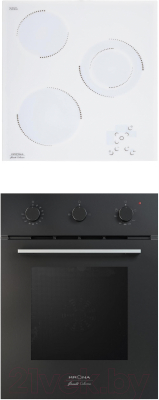 

Комплект встраиваемой техники Krona, Stretto 45 BL + Delizia 45 WH