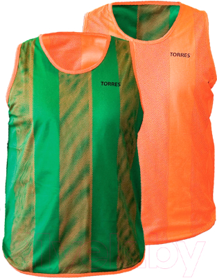 Манишка футбольная Torres TR11949O/G (Jr, оранжевый/зеленый)