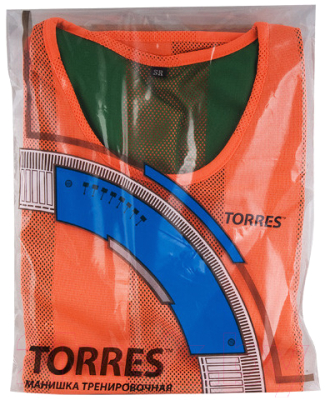 Манишка футбольная Torres TR11949O/G (Jr, оранжевый/зеленый)
