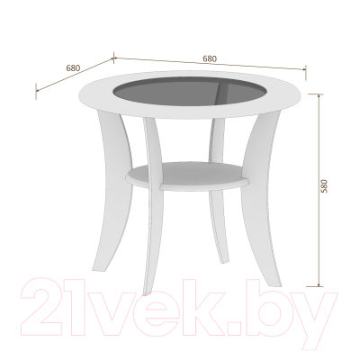 Журнальный столик Кортекс-мебель Лотос-2 (клен)