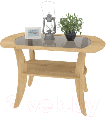Журнальный столик Кортекс-мебель Лотос-6 (дуб натуральный)