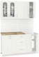 Кухонный гарнитур Кортекс-мебель Корнелия Ретро 1.5м (ясень белый/мадрид) - 