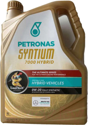 Моторное масло Petronas Syntium 7000 Hybrid 0W20 / 70289M12EU (5л)