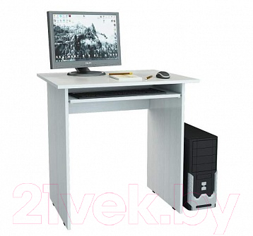 Компьютерный стол MFMaster Милан-2П / МСТ-СДМ-2П-БТ-16 (белый)