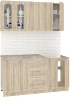 Кухонный гарнитур Кортекс-мебель Корнелия Ретро 1.6м (дуб сонома/марсель) - 