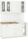 Кухонный гарнитур Кортекс-мебель Корнелия Ретро 1.6м (ясень белый/мадрид) - 