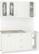 Кухонный гарнитур Кортекс-мебель Корнелия Ретро 1.6м (ясень белый/марсель) - 