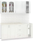 Кухонный гарнитур Кортекс-мебель Корнелия Ретро 1.8м (ясень белый/мадрид) - 