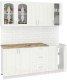 Готовая кухня Кортекс-мебель Корнелия Ретро 1.9м (ясень белый/мадрид) - 