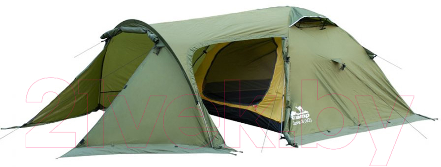 Палатка Tramp Cave 3 V2 / TRT-21g (зеленый)