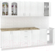Готовая кухня Кортекс-мебель Корнелия Ретро 2.5м (ясень белый/мадрид) - 