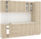 Готовая кухня Кортекс-мебель Корнелия Ретро 2.6м (дуб сонома/королевский опал) - 