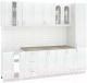 Готовая кухня Кортекс-мебель Корнелия Ретро 2.6м (ясень белый/марсель) - 