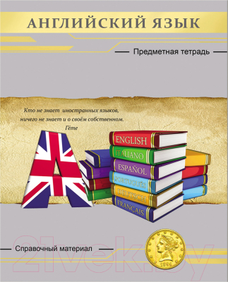 

Тетрадь предметная Проф-Пресс, Английский Серебро / 48-2640