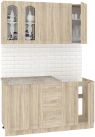 Кухонный гарнитур Кортекс-мебель Корнелия Ретро 1.5м (дуб сонома/марсель) - 