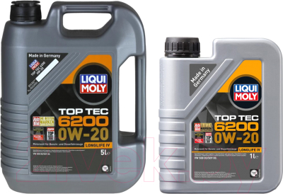 

Моторное масло Liqui Moly, Top Tec 6200 0W20 / 20789+20787