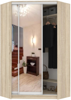 Шкаф Кортекс-мебель Сенатор ШК30 Классика зеркало (дуб сонома) - 
