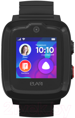 Умные часы детские Elari KidPhone 4G / KP-4G (черный)